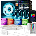 PAUTIX RGB COB LED Strip Light 9.84ft/3m,UL Listed 840LEDs/m 24V Color Changing Strip Light,Work with Alexa/Google Assistant/Tuya Multicolor Flexible Tape Light,for TV,Bedroom,Party DIY Decoration by PAUTIX