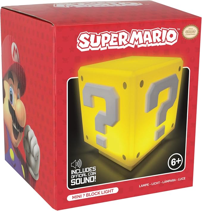 Paladone Super Mario Mini Question Block Light - Officially Licensed Super Mario Bros. Merchandise, Bedroom or Game Room Decor, Retro Gamer Gift, Battery Powered - Image 7