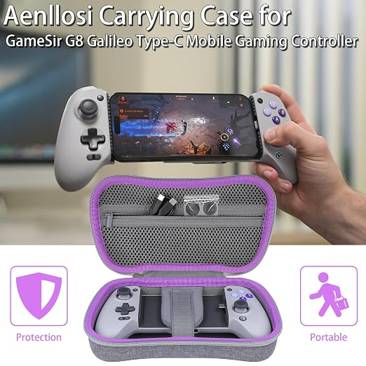Aenllosi Hard Case for GameSir G8 Galileo Mobile Gaming Controller, Gray - Image 6