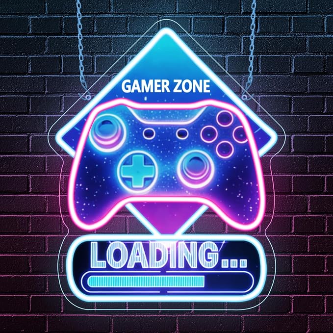 Gamer Neon Sign,Gaming Neon Sign for Boys Room Decor,Game Controller LED Neon Signs for Gaming Room Decor,Game Zone Neon Signs for Game Wall Decor, Cool Gamer Gifts for Teenage Boys,Kids by Unknown