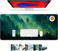 Galdas Mouse Pad,Office Desk Mat Large Gaming Keyboard Pad Durable Stitched Edges Washable Smooth Surface Control & Accuracy Extended Computer Mouse Mat (31.5X11.8In)-Green Forest… | Extended Computer Mouse Mat, 31.5X11.8In,Keyboard Pad,Durable Stitche... by Galdas