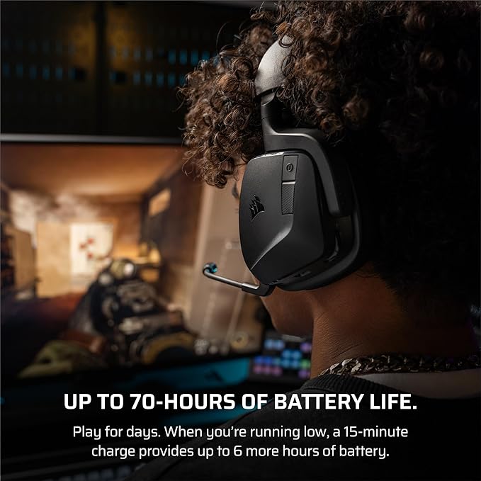 Corsair Void v2 Wireless Bluetooth PC PS5 Switch Gaming Headset – Black - Image 6