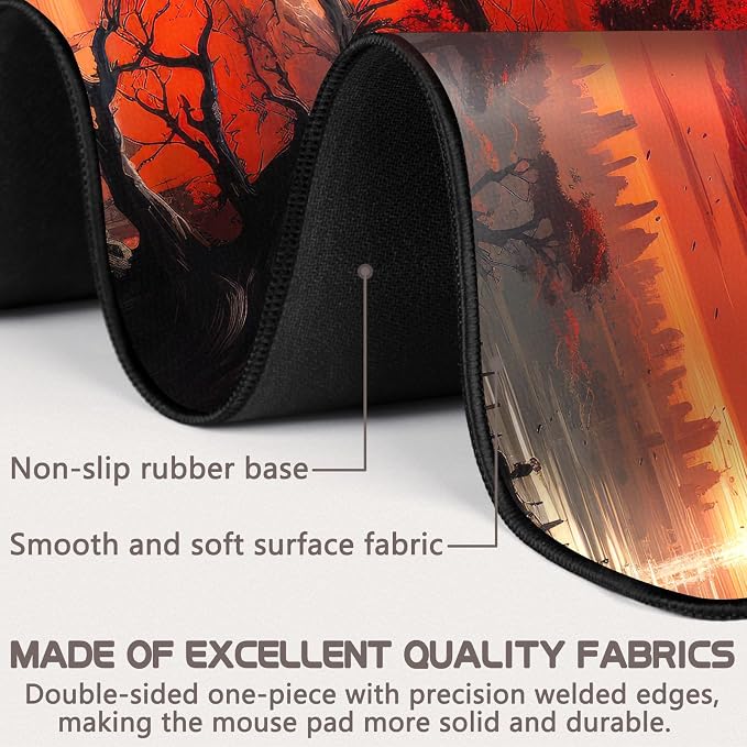 Mouse Pad Gaming - Desk Mat for Keyboard and Mouse - Large Mouse Pads for Desk, Gaming Mousepad with Non-Slip Base, Desks Pad (31.5" X 11.8") for Game, Office and Home - Image 2