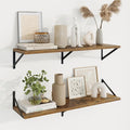 Axeman Deep Floating Shelves, 36'' x 10'' Brown Wall Shelves Set of 2 by Axeman