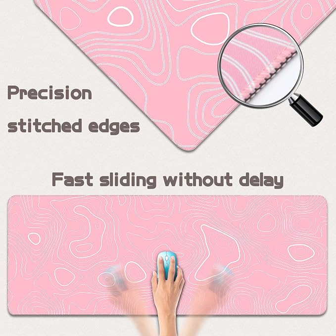 Mouse Pad Gaming - Desk Mat for Keyboard and Mouse - Large Mouse Pads for Desk, Gaming Mousepad with Non-Slip Base, Desks Pad (31.5" X 11.8") for Game, Office and Home - Image 3