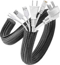 AGPTEK Cable Sleeve, 6.6ft - 1.2 inch Cable Management Cord Hider, Black by AGPTEK
