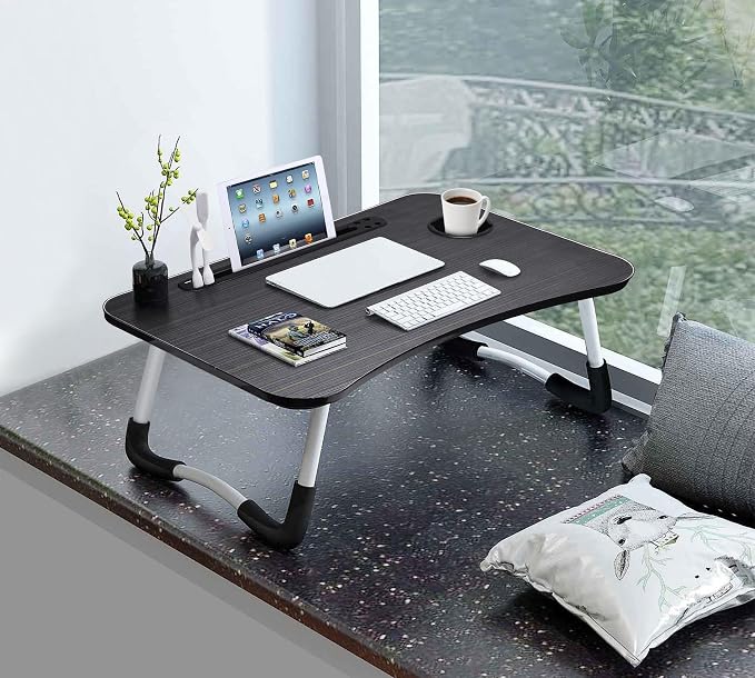 Slendor Foldable Lap Desk with Cup Holder for Bed, Couch, Floor - Image 5