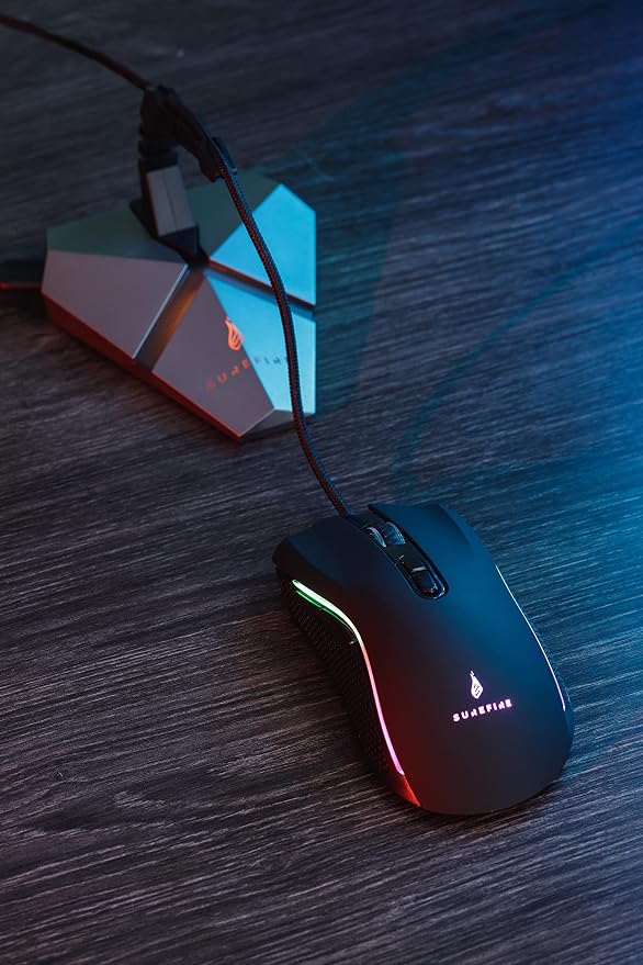 SureFire Axis Gaming Mouse Bungee Hub - 3X USB 3.2 GEN 1 Ports - Mouse Cable Holder Gaming - Mouse Bungee RGB - microSD - Cable-Holder Mouse - PC & Notebook - Gaming USB-hub I Powered by Verbatim - Image 4