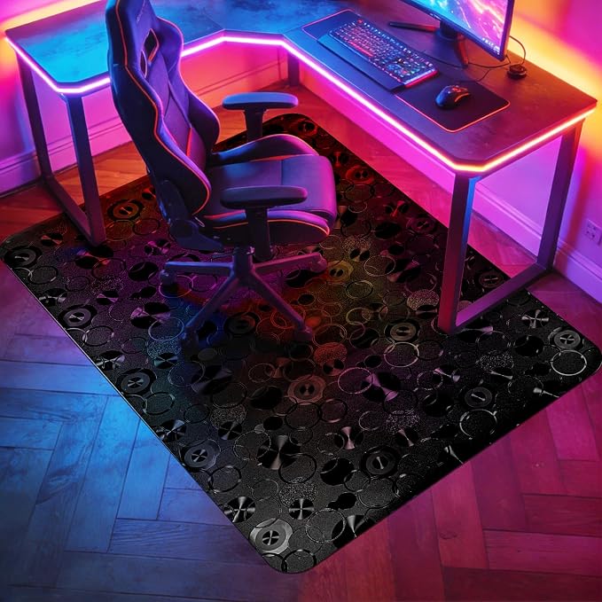 Vicwe Office Chair Mat for Hardwood Floor,36" x 48" Office Chair Mats | Anti-Slip Computer Chair Mat for Gaming Rolling Chair, Desk Chair Mat for Home, Office,Black by Vicwe
