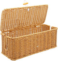 Cable Management Box, Handmade Rattan Cable Organizer Cord Basket by KANYO-AUTO