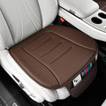 KAYI Car Seat Cushion, Comfort Memory Foam Car Cushions for Driving, Breathable Leather Surface with Anti Slip Rubber Bottom, Seat Cushion for Car and Office Chair (2 Pack, Brown) by KAYI