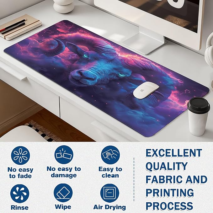 Mouse Pad Gaming - Desk Mat for Keyboard and Mouse - Large Mouse Pads for Desk, Gaming Mousepad with Non-Slip Base, Desks Pad (31.5" X 11.8") for Game, Office and Home - Image 3