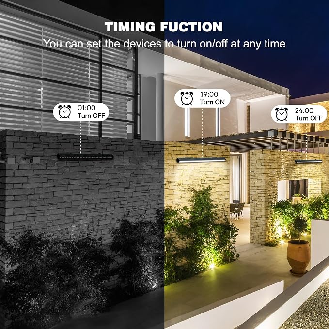 Smart LED Light Bar 20" – WiFi App & Remote Controlled RGB Wall Washer, 2700K-6500K Tunable White, 100% Dimmable IP65 Waterproof Outdoor Light Fixture, Voice Control, for Patio Garden Stage - Image 7