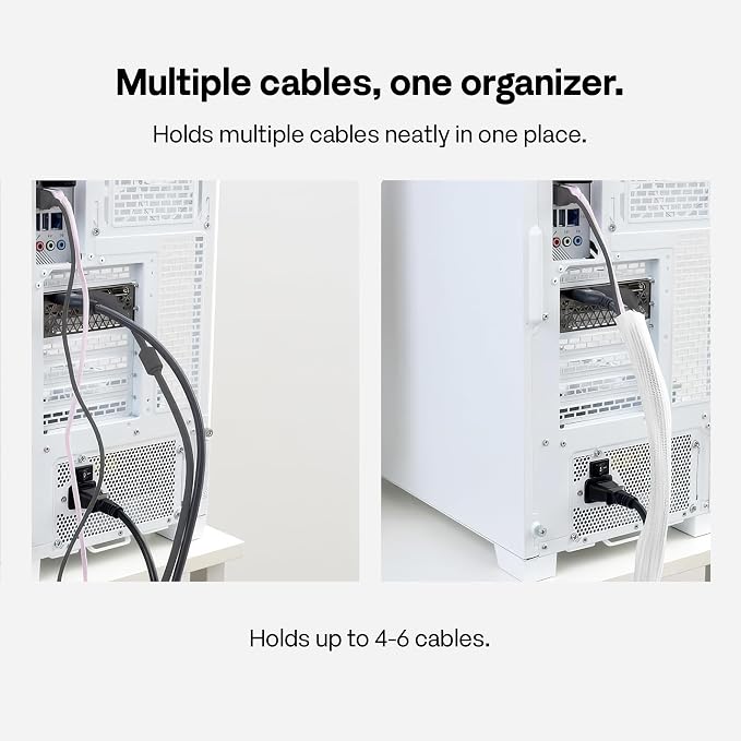 Pixio 10FT Tubing Cable Sleeve – White 1/2 inch Flexible Cable Management Sleeve for PC, Gaming, TV & Office, Wire Organizer for Desk Cable Cleanup - Image 4