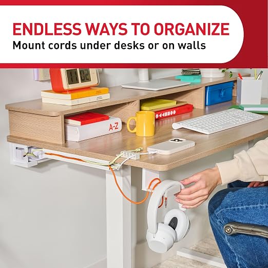 Command Cord Organizer Channel, 1 Channel, 8 Large Strips - Image 6