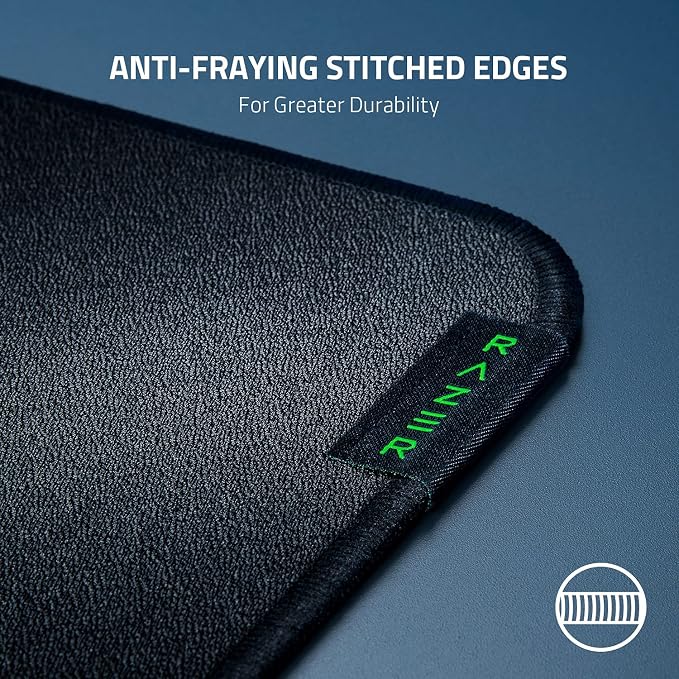Razer Strider Hybrid Mouse Mat with a Soft Base & Smooth Glide, Black, L | Firm Gliding Surface, Anti-Slip Base, Rollable & Portable, Anti-Fraying Stitched Edges, Water-Resistant, Large - Image 5