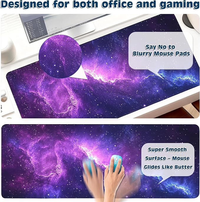 Gaming Mouse Pad, Desk Mat for Keyboard and Mouse, Large Mouse Pad for Desk, Computer Mousepad - Image 4