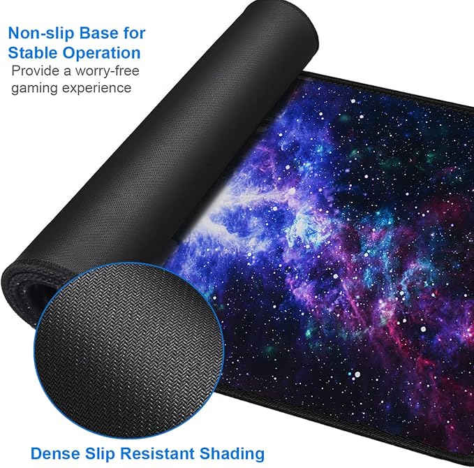Large Mouse Pad, 31.5x15.7 inch Large Gaming Extended Computer Keyboard Mouse Mat, Water Resist Non-Slip Mousepad Rubber Base Long XXL Desk Mouse Pad for Work & Gaming, Office & Home - Image 4