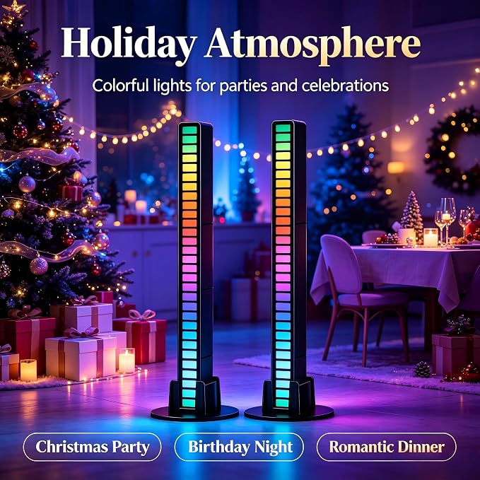 RGB Rhythm Light Bar, Sound Activated Light for Gaming, Bedroom & Car Decor - Image 7