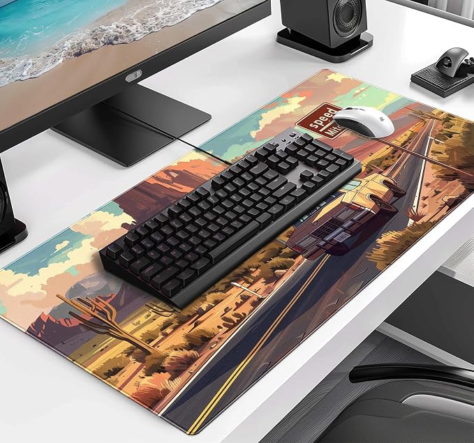 Natural Mountain View Gaming Computer Keyboard Pad, Computer Mouse Pad | Large Extended Mouse Pad; Full Desk Coverage; Waterproof Coating; Stable Anti-Slide Base For Gaming, Office, Study Daily Use - Image 3