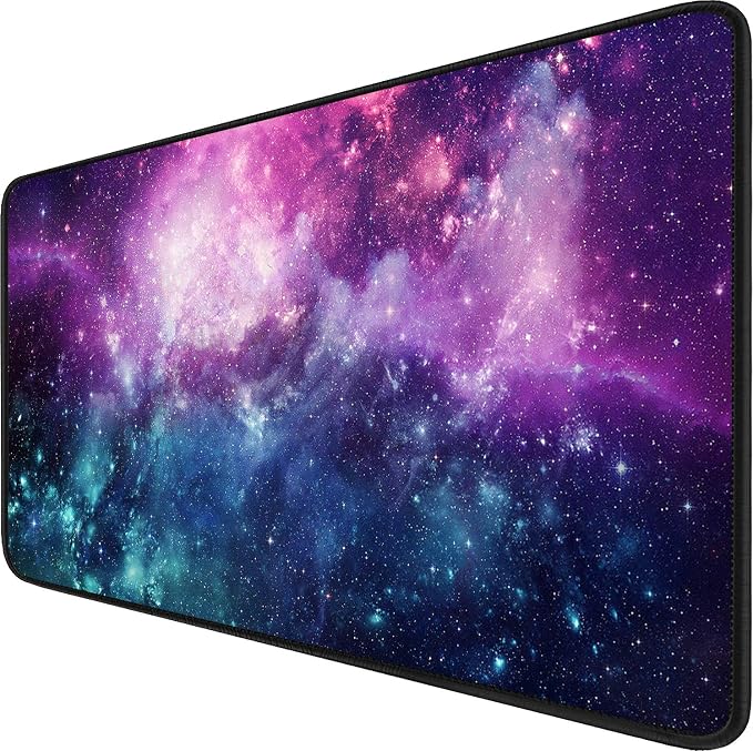 Gaming Mouse Pad, 31.5x15.7x0.12 inch Waterproof Computer Keyboard Mouse Mat Non-Slip Mousepad Rubber Base and Stitched Edges for Game Players, Office, Study, Esports Pros, Home, Desktop by Hsmienk