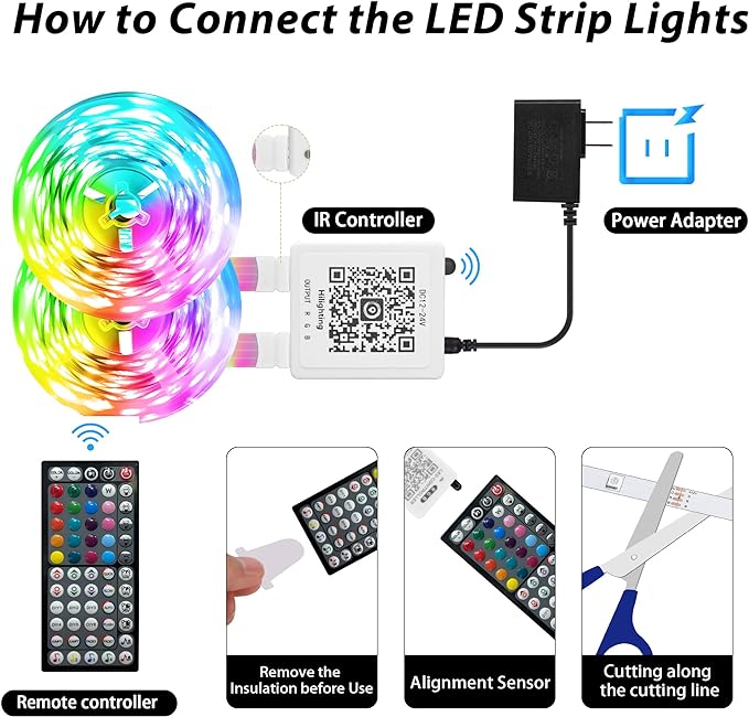 Ledagic Led Lights for Bedroom 190 ft (2 Rolls of 95ft), Led Lights Strip - Image 4