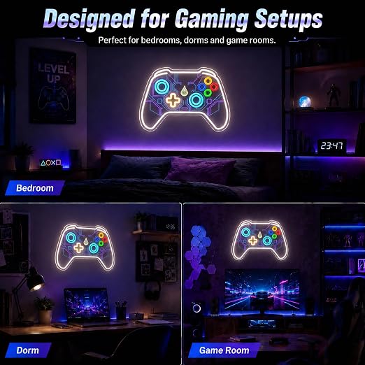 CBGEYZM Gaming Controller Neon Sign: Led Light With Glowing Cyber Core - Image 2