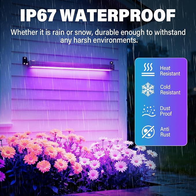 RIGIDON 1 Pack 28W LED Wall Washer Light, Dimmable Music Sync RGB Light Bar - Image 7