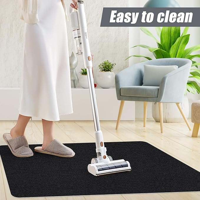 Sycoodeal Office Chair Mat for Hardwood Floor,Office Computer Gaming Chair Mat for Tile Floor,Large Floor Protector Rug,Anti-Slip,Easy to Clean,Black(40"x55") - Image 6