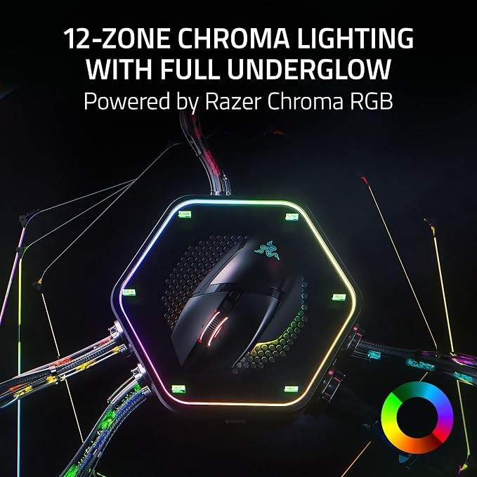 Razer Basilisk V3 Pro 35K Wireless Gaming Mouse, Phantom Green | HyperScroll Tilt Wheel, 35K DPI Optical Sensor Gen 2, 13 Customizable Controls, RGB, Optical Switches Gen 3, 140 Hr Battery - Image 6