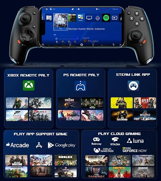 Mobile Gaming Controller for Android and iPhone 17/16/15 Series (USB-C) PS Remote Player Gamepad for PS5/PS4/Xbox/PC with Hall Joysticks/Hall Trigger/3.5mm Audio Jack/Cloud Gaming Controller, Plug & Play - Image 6