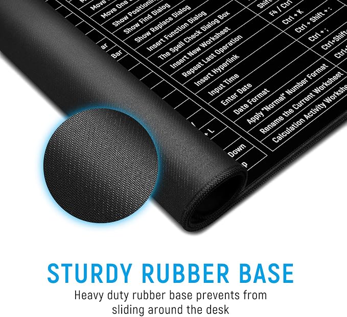 JIALONG Large Gaming Mouse Pad Desk Mat Office Software Excel Shortcuts Mousepad with Personalized Design Extended Size 35.4 X 15.7inches by Office Users - Image 2