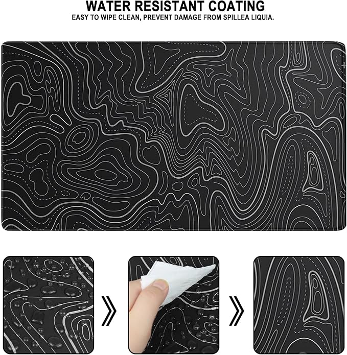 Large Gaming Mouse Pad, Waterproof Extra Large Mousepad with Stitched Edges | Mouse Pad Gaming, 31.5" x 15.7" Non-Slip Rubber Base Office Extended Big Long Keyboard Pad for Office Gamer Home XXL - Image 2