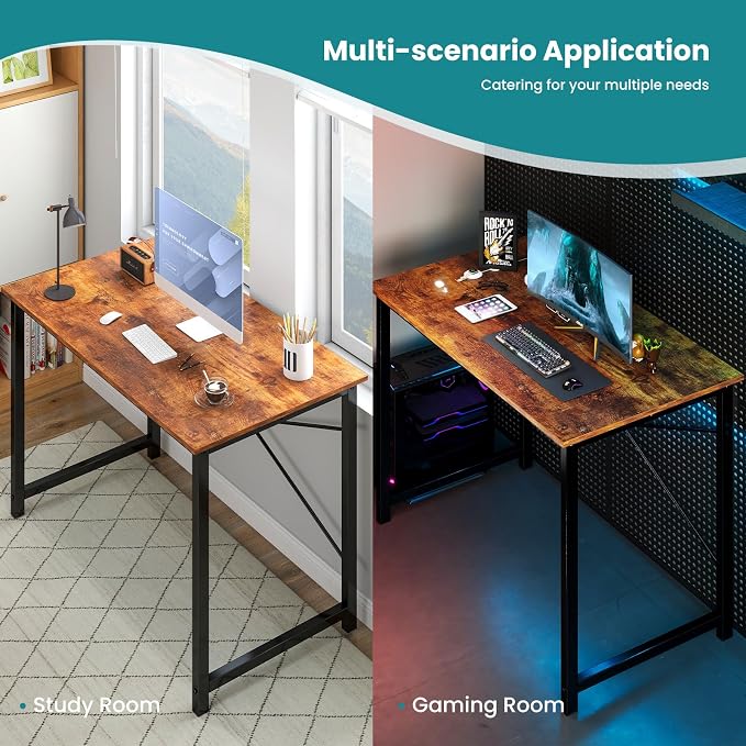 OLIXIS Computer Desk, Home Office Desk, Study Table 47 Inch - Image 6