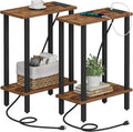TUTOTAK Narrow Side Table Set of 2, Small End Table with Charging Station by ChoosetutotakFurnitureBuildYourCozyHome