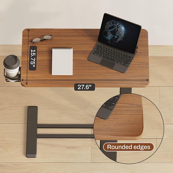 FLEXISPOT 28" Mobile Standing Desk Pneumatic Lift Computer Workstations - Image 8