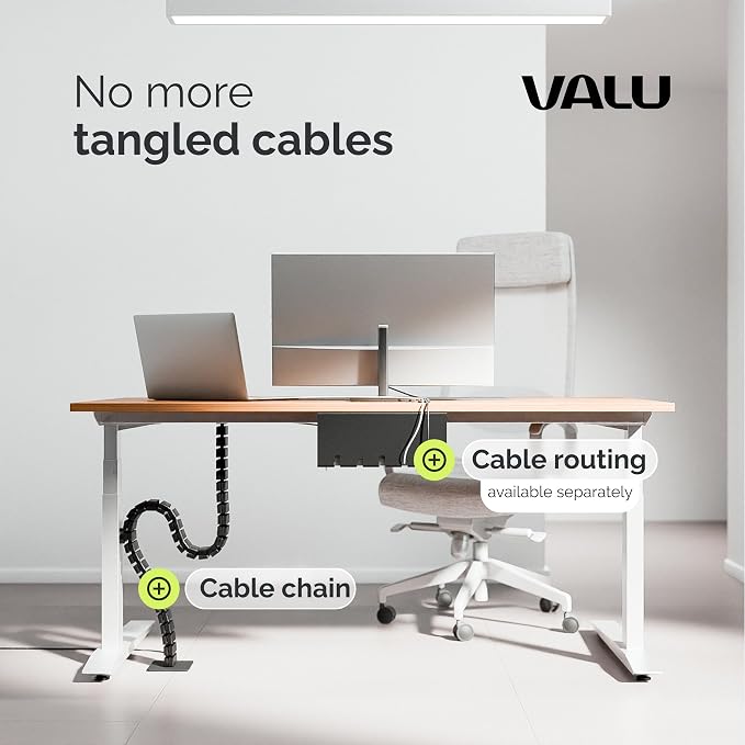 VALU Under Desk Cable Organizer, 49in - Black, with Magnet - Image 4