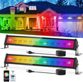 T-SUN RGB Flood Light Bar 2 Pack 50W RGBCW Outdoor Wall Washer Flood Lights by T-SUN