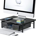 Simple Houseware Computer Monitor Riser with Drawer, Black by SimpleHouseware