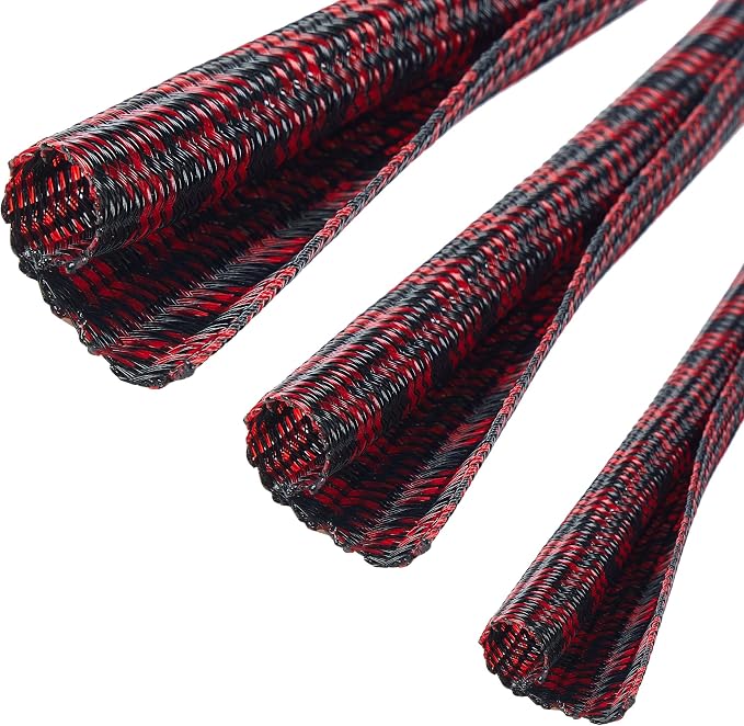 Cable Management Sleeve Split Braided Wire Loom 1 Inch-25FT - Image 9