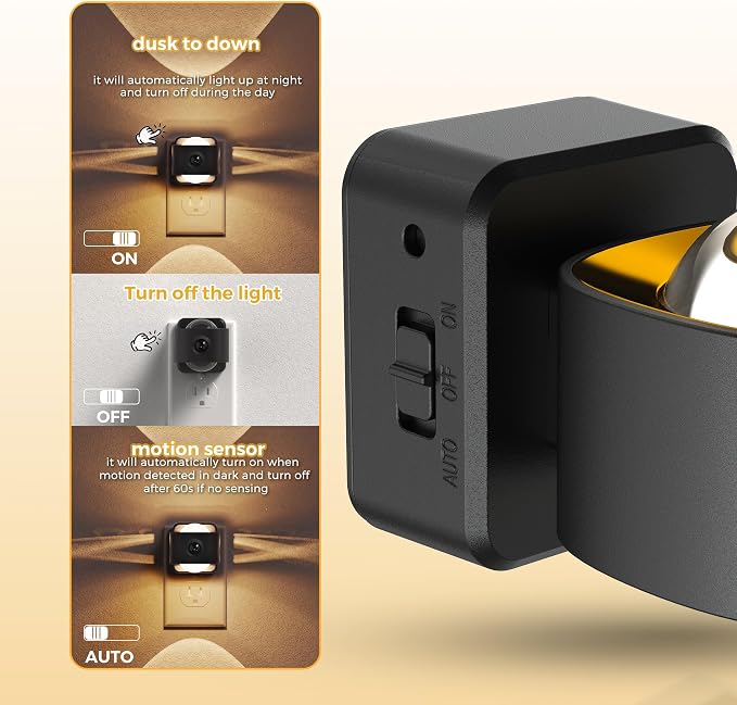 L LOHAS LED Night Light, Motion Sensor Night Lights Plug in Wall Projector - Image 2