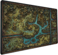 Game Forest Large Mouse Pad XXL Green Map Playmat for MTG Adventure Gaming Deskpad Desk Mat for Keyboard and Mouse Mat with Stitched Edges Anti-Slip Funny Desk Pad, 31.5 X 15.8 in by Mechanical+Cattle