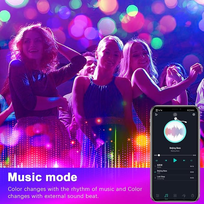 LED Stage Wash Lights Bar - 120W RGB & White Color Changing IP66 Waterproof Stage Light Bar with Remote & APP Controlled Uplighting for Church, Wedding, Birthday Party & Events - Image 4