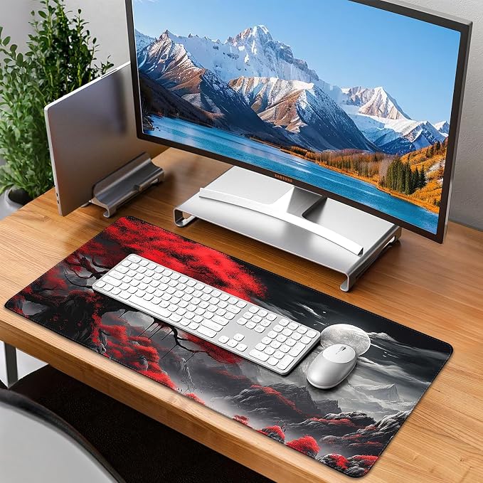 Mouse Pad Gaming - Desk Mat for Keyboard and Mouse - Large Mouse Pads for Desk, Gaming Mousepad with Non-Slip Base, Desks Pad (31.5" X 11.8") for Game, Office and Home - Image 7