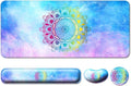 4 in 1 Mouse Pad and Keyboard Wrist Rest,Large Desk Mat,Coaster Set-Star by Wiabsi