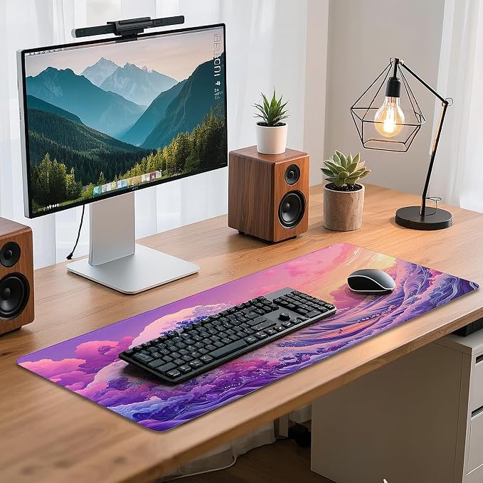 Mouse Pad Gaming - Desk Mat for Keyboard and Mouse - Kanagawa Large Mouse Pad for Desk, Japanese Sea Wave Mousepad (31.5" x 11.8") with Non-Slip Base, Desks Pad Mat for Gaming, Office and Home - Image 7