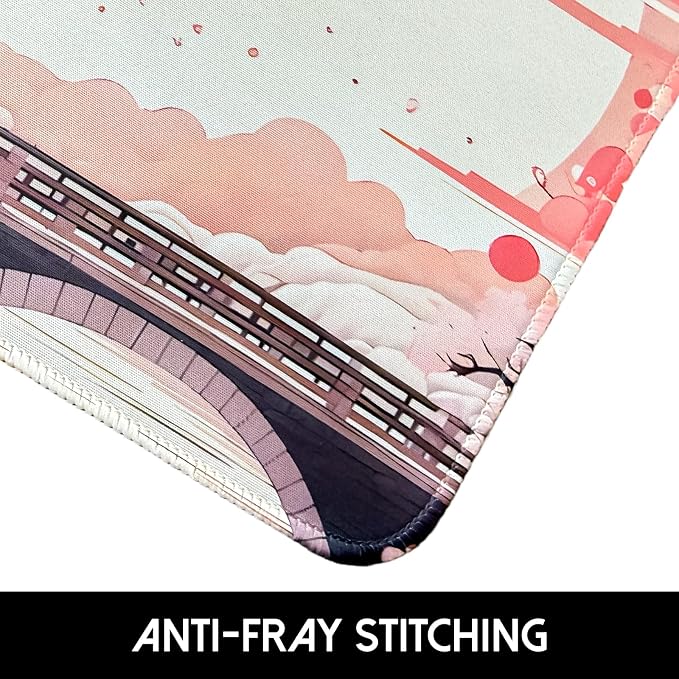 FreeNook Japanese Small Gaming Mouse Pad 10.2 x 8.3 in Computer Mouse Pad Anime Gaming Mousepad, Expanded Architecture Cute Desk Pad with Nop-Slip Suitable for Home Office - Image 6