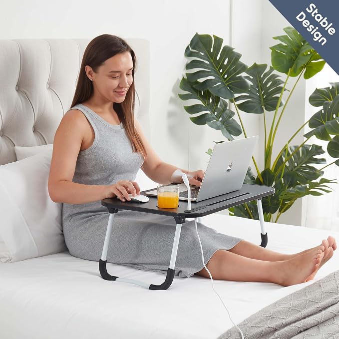 Nestl Laptop Lap Desk, Bed Tray with USB Port Laptop Stand for Bed 24"x16" - Image 8