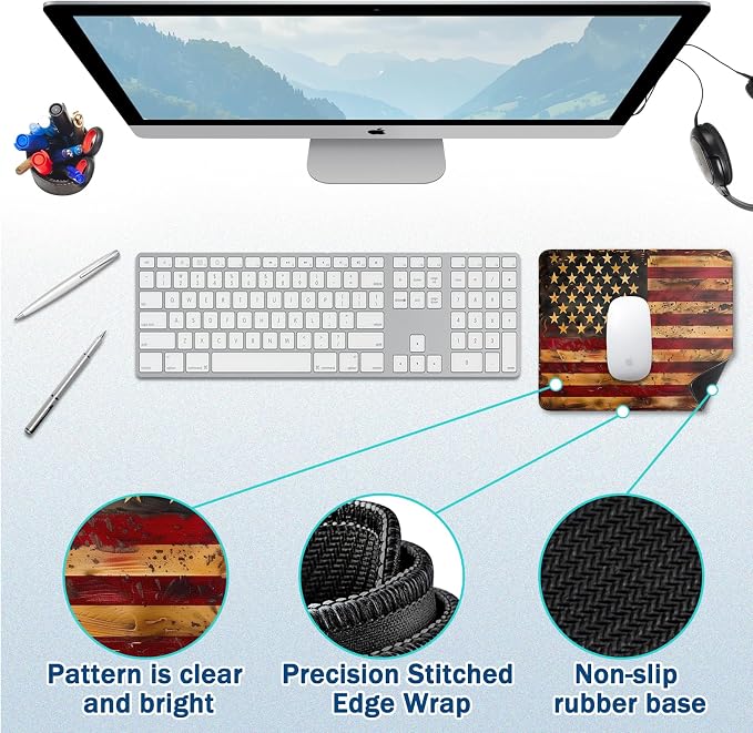 Mouse Pad Gaming - Desk Mat for Keyboard and Mouse - Large Mouse Pads for Desk, Gaming Mousepad with Non-Slip Base, Desks Pad (11.8" X 9.8") for Game, Office and Home - Image 2