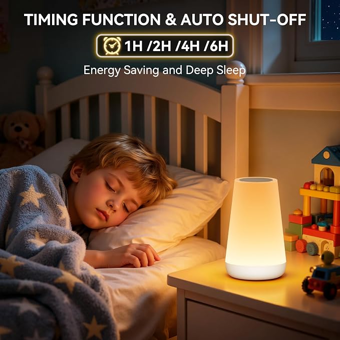 Auxmir Rechargeable Night Light, 13-Color Remote Control Lamp, White - Image 6